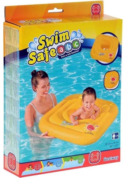 Renkli ve Güvenli Küçük Yüzme Simidi, 76X76 Cm, Eğlenceli Su Oyunu Aksesuarı
