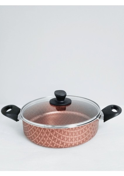 28CM Kahverengi Klasik Sığ Karnıyarık ve Pilav Tenceresi
