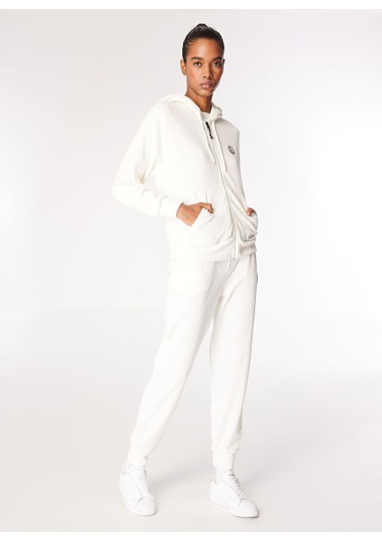 Kırık Beyaz Kadın Kapüşon Relaxed Düz Sweatmont D4WL-SWT3093 fiyatları