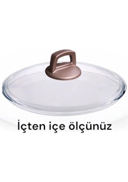 Çok Renkli 24 cm Cam Kapağı ve Gold Kulp ile Şık ve Kullanışlı Tencere Seti