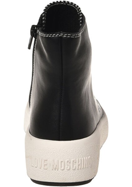 Siyah-Beyaz Kadın Deri Sneaker JA15875G0HIA000A