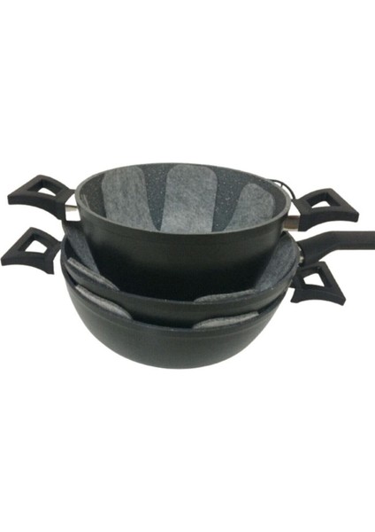 Siyah Keçe Tava ve Tencere Koruyucu Seti, Bor Cam Güvencesi modelleri