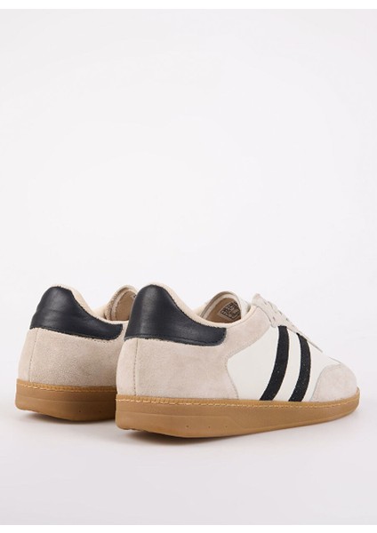 Beyaz Erkek Süet + Deri Sneaker Brock modelleri