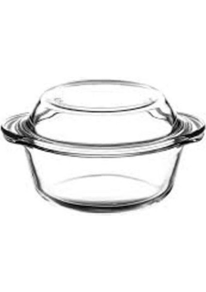 2'li Yuvarlak Borcam Tencere Seti, Kahverengi, Dayanıklı ve Şık Tasarım