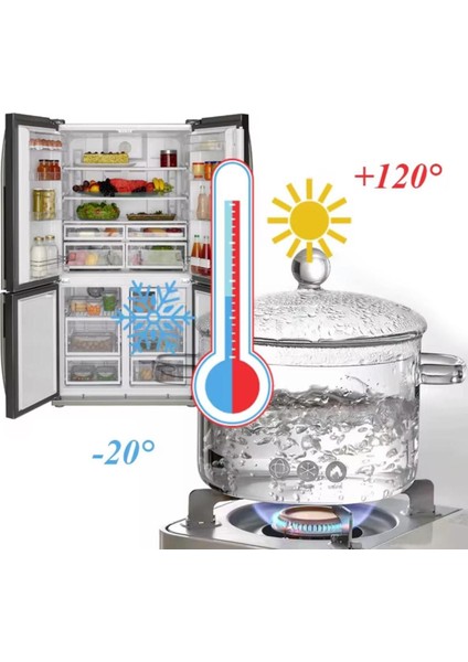 Isıya Dayanıklı Modern Cam Tencere, Şık ve Hafif, 1 Adet fırsatları