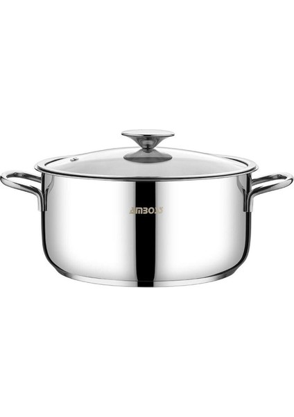 Paslanmaz Çelik Derin Tencere, Cam Kapak, Indüksiyon Taban, 18 Cm, Gri modelleri