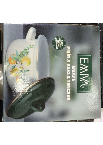 Yeşil Emaye Pişirsağla Tencere, Dayanıklı ve Şık Mutfak Gereci