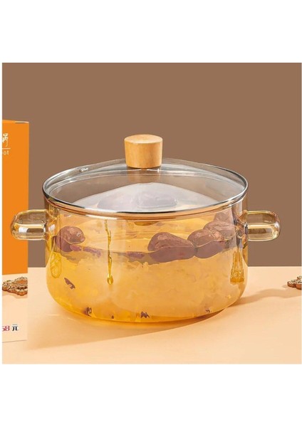 2,5 L Borosilikat Cam Tencere Beyaz, Dayanıklı ve Şık Mutfak Gereci