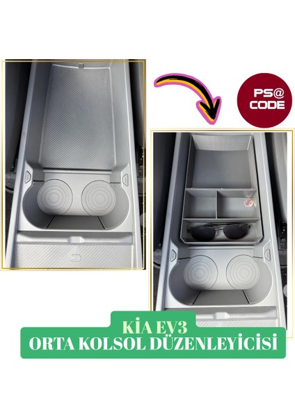 Kia EV3 Orta Konsol Düzenleyici Dayanıklı ABS Malzeme ile Estetik Çözüm indirimleri