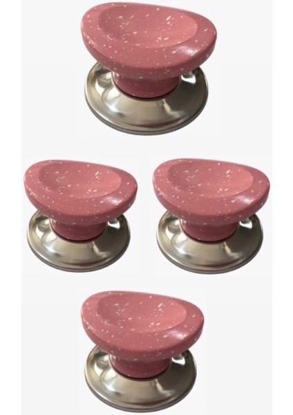 Pembe 4'lü Tencere ve Tava Tepesi Seti, Şık ve Kullanışlı Mutfak Aksesuarları