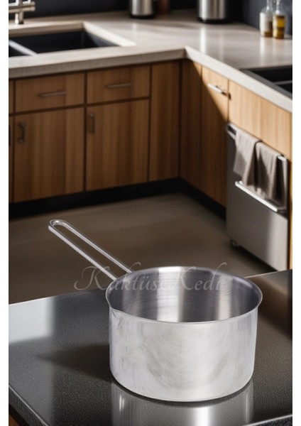 14 cm Paslanmaz Çelik Mini Tava ve Sütlük Seti, Dayanıklı ve Şık Tasarım