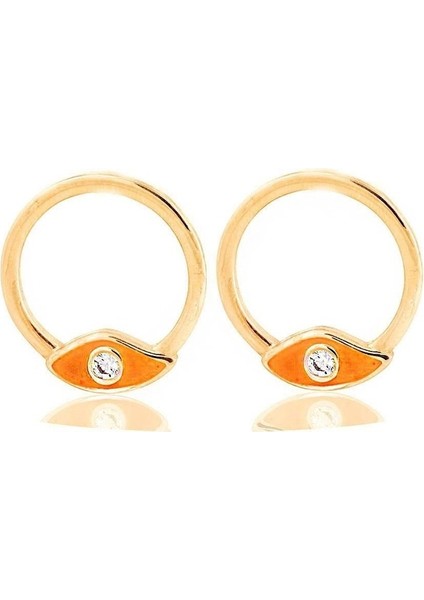 Leon Göz Gümüş Küpe SB2022, 925 Ayar Gümüş