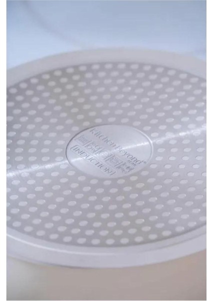 26 cm Indüksiyon Tava, Ekru, Dayanıklı ve Şık Tasarım