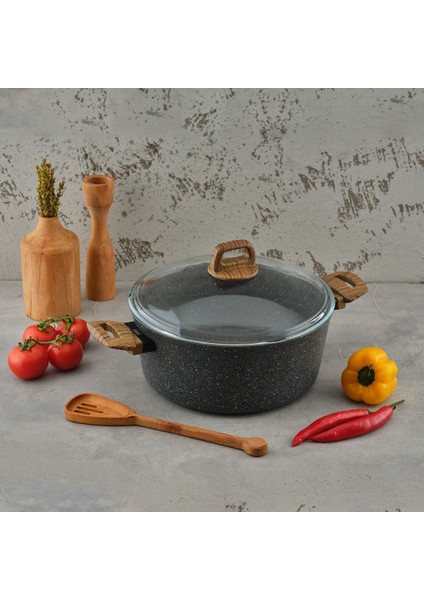 20 cm Granit Derin Tencere, Şık ve Dayanıklı Mutfak Gereci