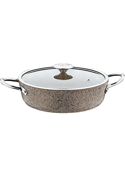 Iki Parça Bio Granit Indüksiyon Tencere Seti, 28X8 Cm, 4,0 Litre, Platin Detay fiyatları