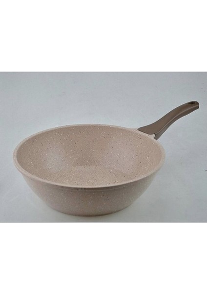 28 cm Wok Vizon, Şık ve Dayanıklı, Kahverengi, Mutfakta Şıklık ve Fonksiyonellik