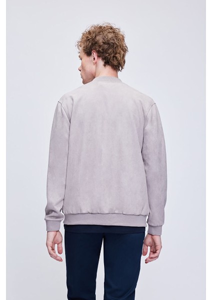 Gri Regular Fit Bomber Yaka Mevsimlik Mont indirimleri