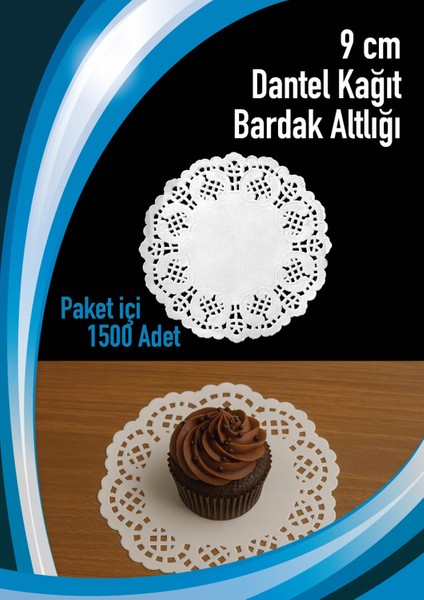 Dantel Kağıt Bardak Altlığı 9 cm 1500 Adet modelleri