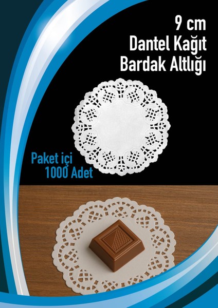 Dantel Kağıt Bardak Altlığı 9 cm 1000 Adet fiyatları