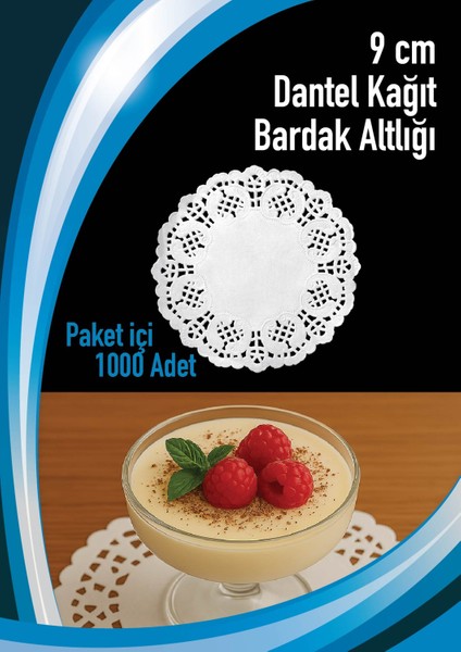 Dantel Kağıt Bardak Altlığı 9 cm 1000 Adet fırsatları