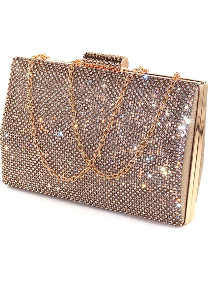 Taşlı Gold Abiye Çanta. Clutch Gold Taşlı Davet Gece Çantası. Altın Abiye Çanta. Gold Abiye Çanta.