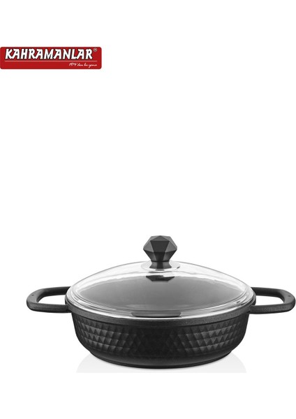 28 cm Granit Döküm Basık Tencere, Dayanıklı ve Şık Tasarım modelleri