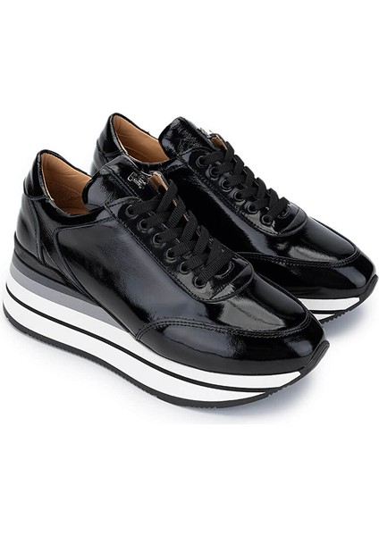 Kadın Hakiki Deri Siyah Rugan Sneakers & Spor Ayakkabı fiyatları
