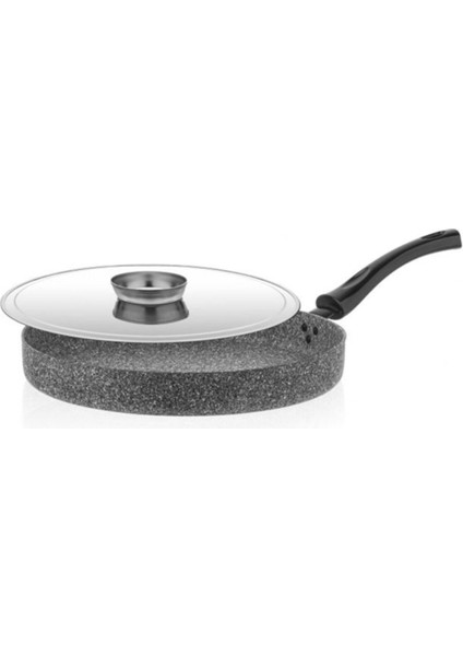 Gri 30 cm Ultra Granit Balık Tava, Dayanıklı ve Şık Mutfak Gereci