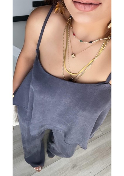 Indigo Premium Tnsel Kumaş Bluz Pantolon Takım modelleri
