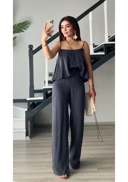 Indigo Premium Tnsel Kumaş Bluz Pantolon Takım indirimleri