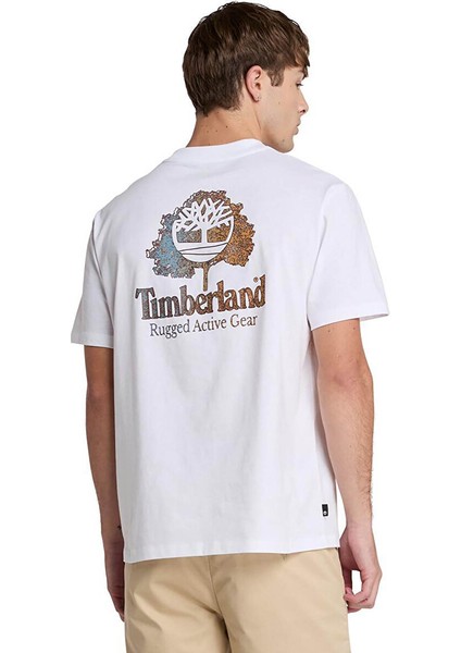 TB0A6DMA1001-RUGGED Active Gear Bac Beyaz Bisiklet Yaka Normal Kalıp Baskılı Erkek T-Shirt fiyatları