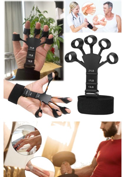 6 Kademeli Parmak Güçlendirme Egzersiz Aleti, Siyah fiyatları