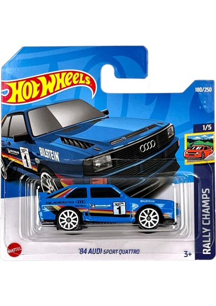 Wheels - ´84 Audi Sport Quattro - Rally Champs 1/5 - HCX60 - Short Card - Michelin - Bilstein - Mattel 2022
