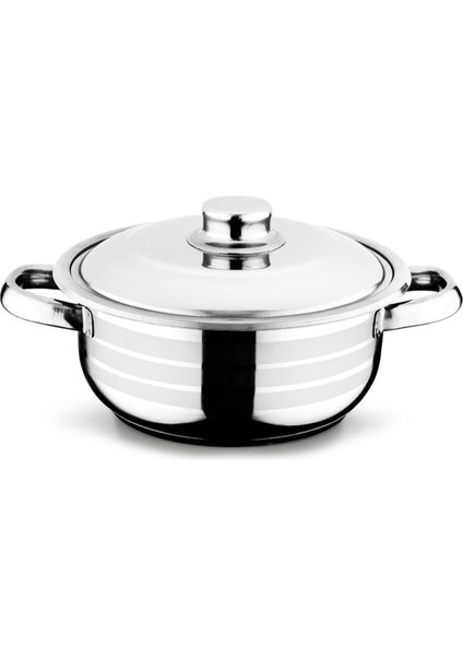 Derin Çelik Tencere, Metal Kulp, 30 Cm, 10,3 Litre, Dayanıklı ve Şık Tasarım