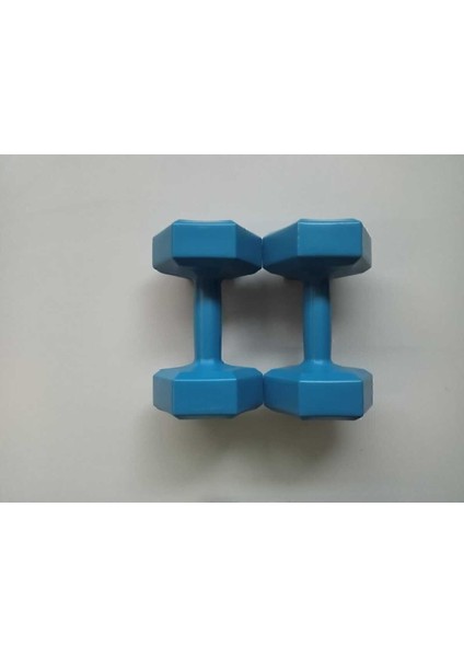 2kg x 2 Adet Mavi Köşeli Plastik Dambıl Seti, Ev ve Spor Salonu Kullanımı fiyatları