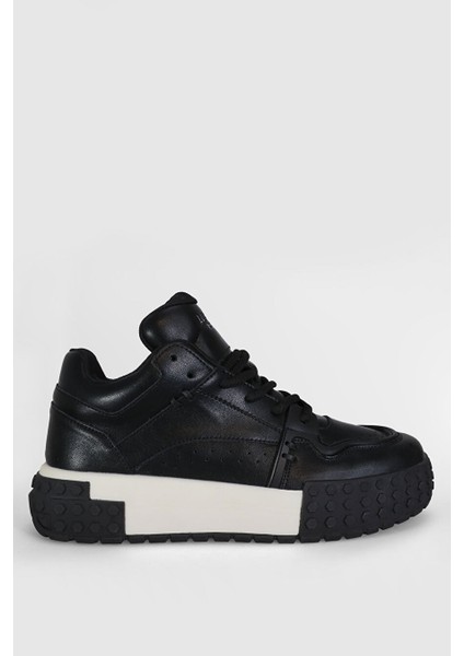 Burton Erkek Deri Sneaker Ayakkabı Siyah