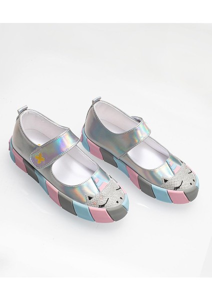 Unicorn 3D Hologram Kız Çocuk Sneaker Babet