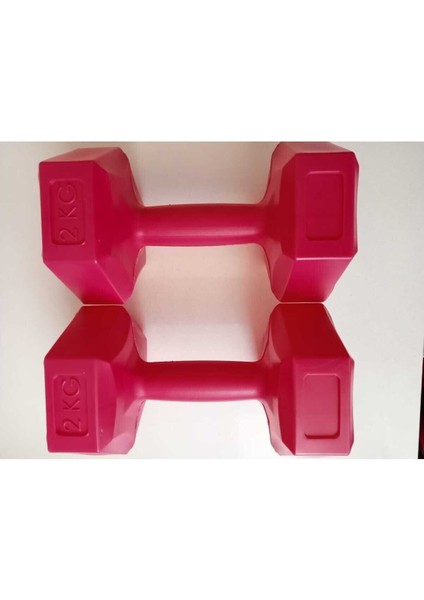 2 kg x 2 Adet Fuşya Vinyl Dambıl Seti, Hafif ve Şık Tasarım fiyatları