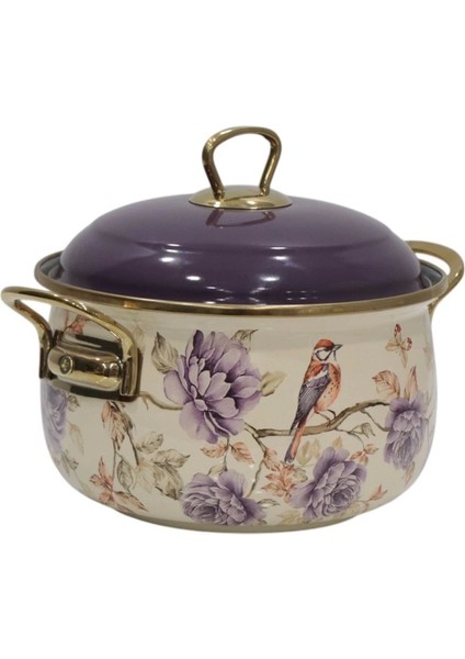 Mor Emaye Derin Bombeli Tencere 18 Cm, Şık ve Dayanıklı Mutfak Gereci modelleri