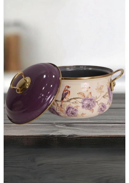 Mor Emaye Derin Bombeli Tencere 18 Cm, Şık ve Dayanıklı Mutfak Gereci fırsatları