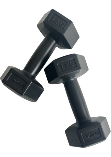 2'li Siyah Dambıl Ağırlık Seti, 1 kg x 2 Adet, Dayanıklı ve Kullanışlı Spor Ekipmanı modelleri