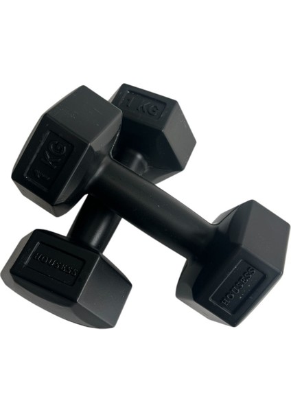 2'li Siyah Dambıl Ağırlık Seti, 1 kg x 2 Adet, Dayanıklı ve Kullanışlı Spor Ekipmanı fırsatları