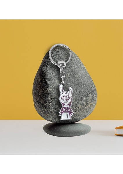 Metal Rock Stilize Anahtarlık
