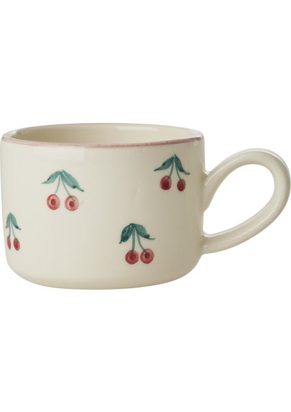El Yapımı Seramik Kupa - Kiraz