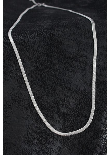 316L Çelik Klasik Italyan Zincir Model Gümüş Renk Erkek Kolye - TJ-ERK1392