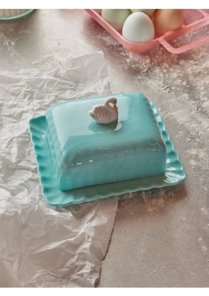 Seramik Tereyağlık - Mavi Kuğu fırsatları