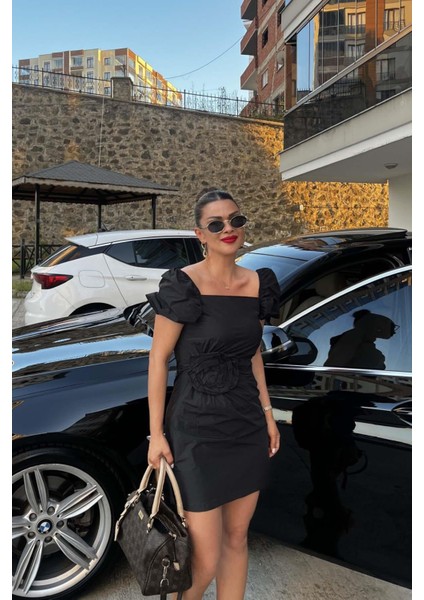 Balon Kol Tasarım Elbise Siyah fırsatları