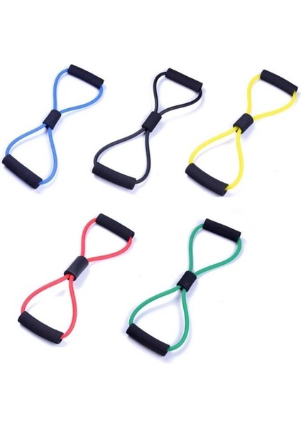 Mavi 8 Şekil Egzersiz Direnç Lastiği, Esneklik ve Güç Artırıcıdır