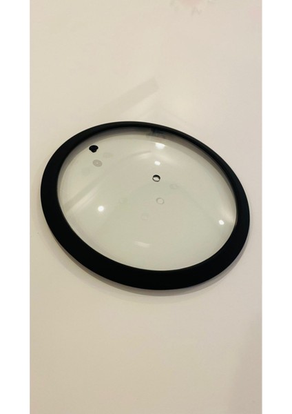 24 cm Siyah Silikonlu Cam Kapak, Dayanıklı ve Şık Mutfak Aksesuarı