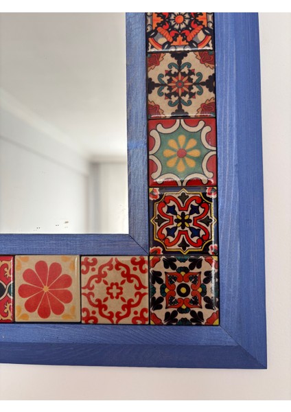 Kütahya Çini Magnet Ayna 45*64 cm Duvar Aynası modelleri